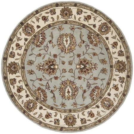 Safavieh 8 x 8 ft. Total Performance Hand Hooked Area RugLight Blue & Ivory TLP416B-8R